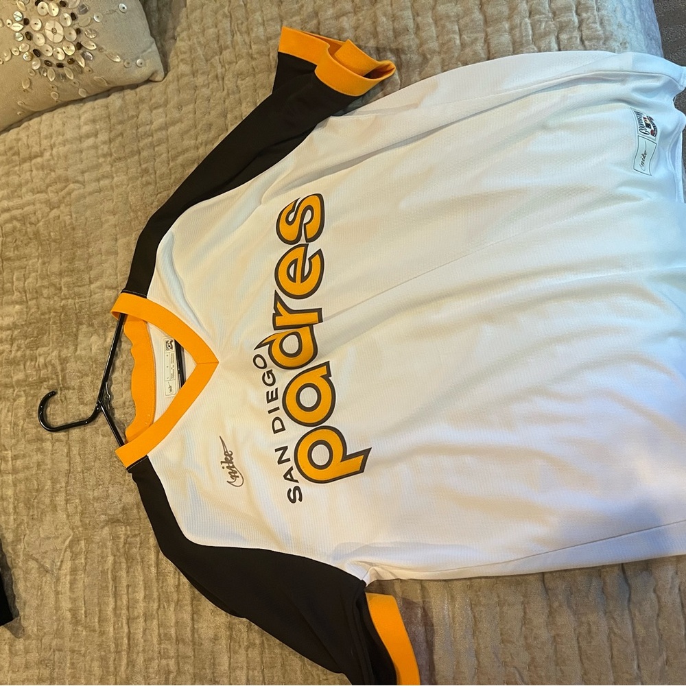 Nike Kids San Diego Padres White and Orange Jersey